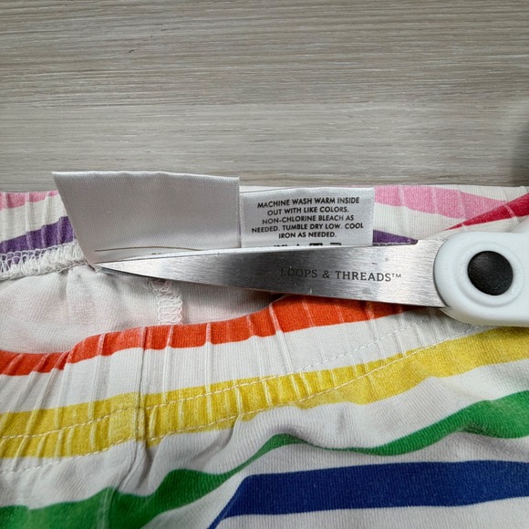 Hanna Andersson Rainbow Stripe Leggings Kids 100cm US 4 Cotton Spandex - Picture 5 of 9